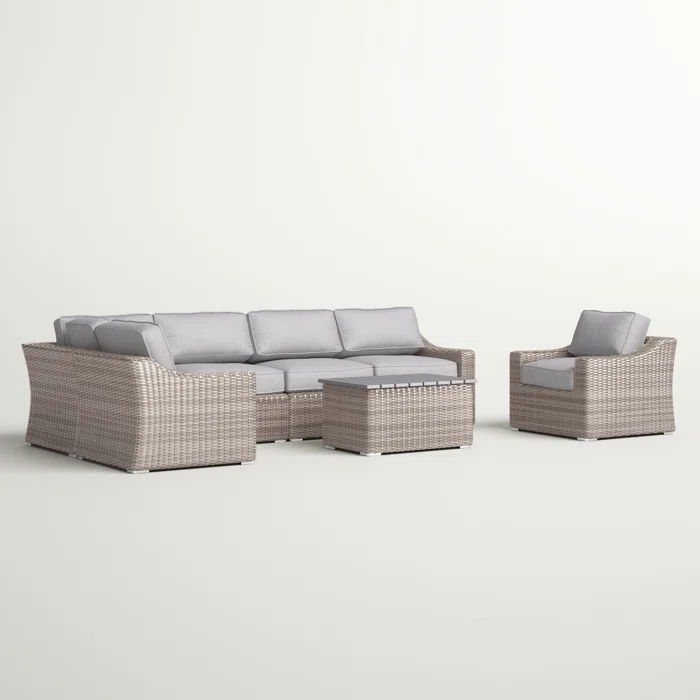 Stylish Sofa Seating Group With Cushions Perfect For Outdoor Gatherings