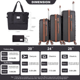 5 Piece Set Hardshell Carry On Luggage Set With Tsa Lock