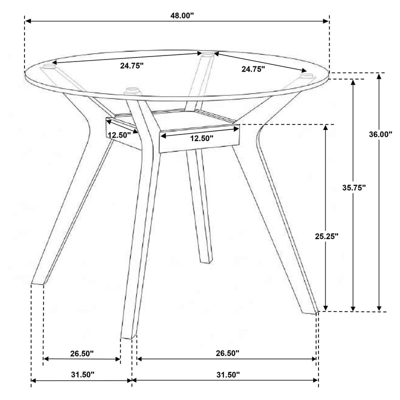 Flynn - Round Counter Height Dining Table - Brown