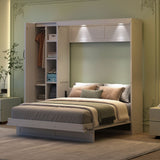 Murphy Wall Bed With Shelves, Wardrobe And LED Lights