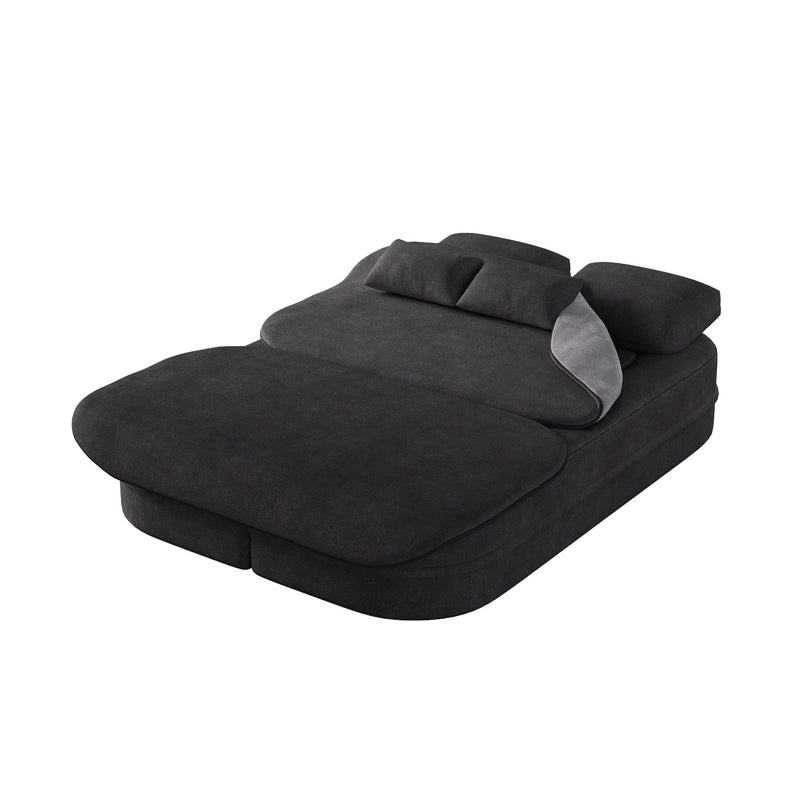 2 In 1 Foldable Sofa Bed With Multi Functional Blanket, Floor Lounge Sofa