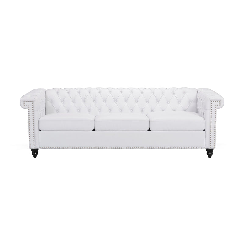 Chesterfield Style 3 Seater Sofa With Deep Button Tufting