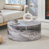 Cylindrical Coffee Table With Material For Living Room