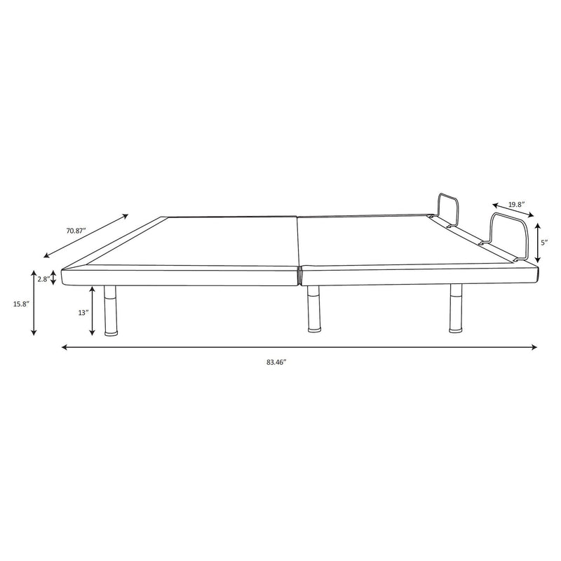 Kelven - Adjustable Bed Base With Wireless Remote And Dual Massage Motors
