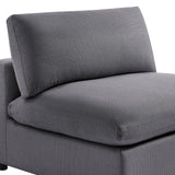 Cassandra - Armless Slipper Chair - Charcoal Gray