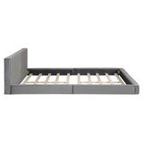 Upholstered Platform Bed, Grounded Bed With Solid Frame