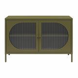 Luna - Wide 2 Door Accent Cabinet - Olive Green