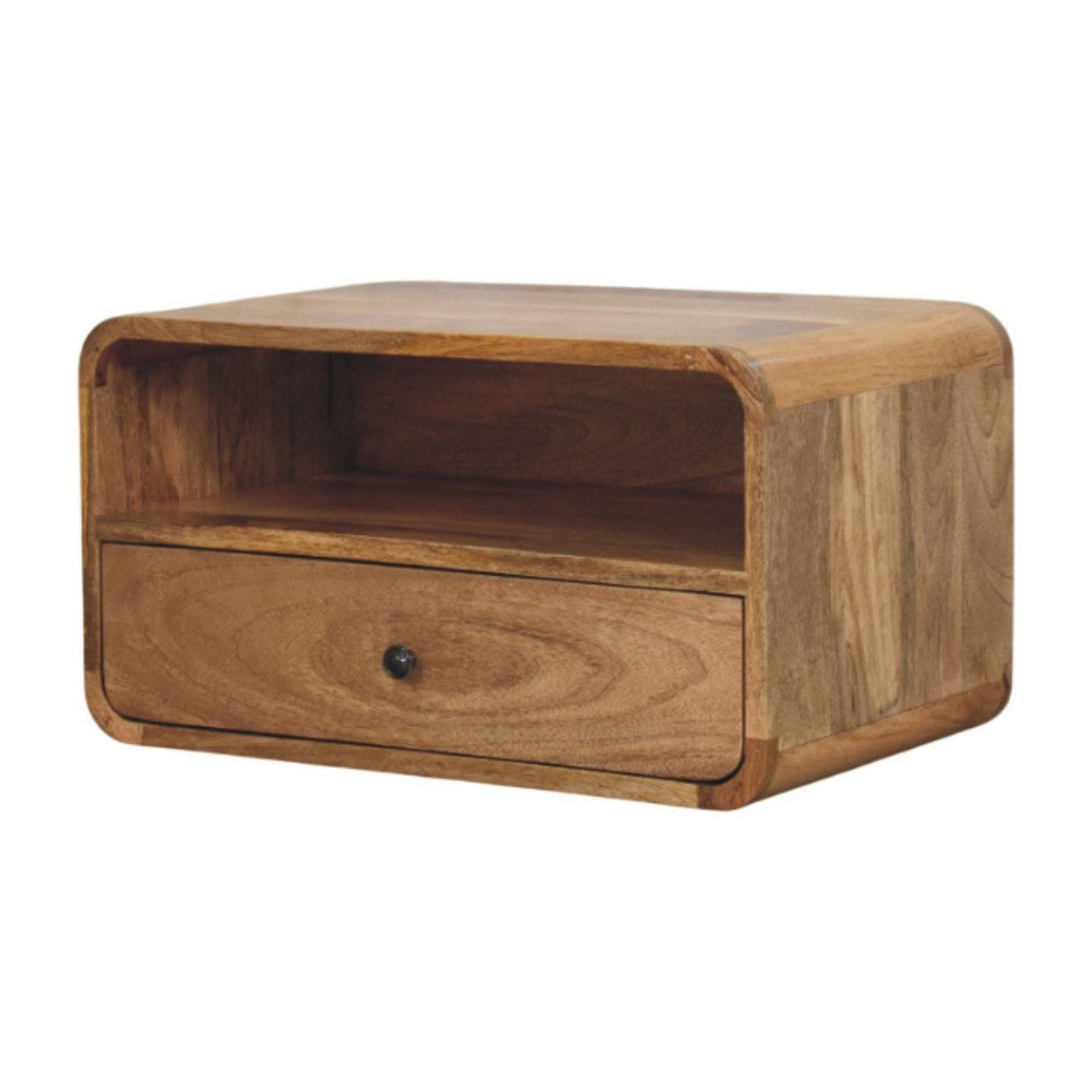Curved Upper Slot Floating Nightstand