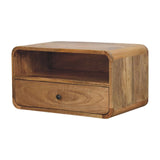Curved Upper Slot Floating Nightstand