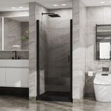 Pivot Shower Door, Tempered Glass, Semi Frameless