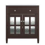 Bathroom Vanity With Ceramic Sink, Adjustable Shelf & Tip Out Tray