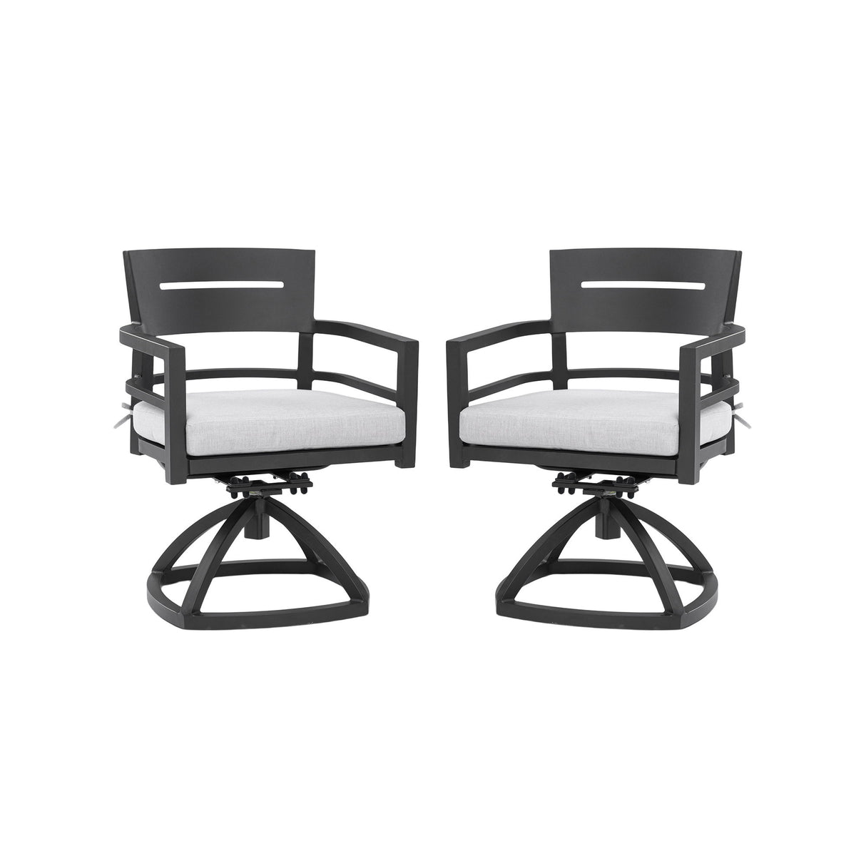 Outdoor Patio Swivel Rocker With Outdoor-Grade Sunbrella Fabric Cushions (Set of 2)