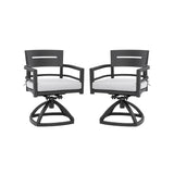 Outdoor Patio Swivel Rocker With Outdoor-Grade Sunbrella Fabric Cushions (Set of 2)