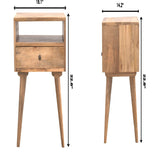 Nightstand With Open Slot - Oak