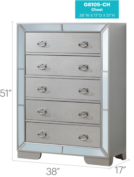 Elegant Contemporary Storage Chest - Champagne