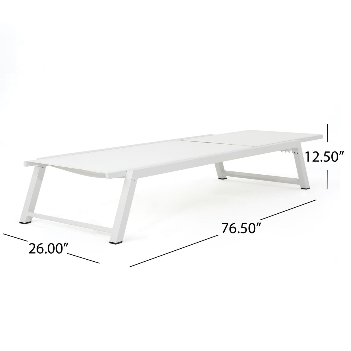 Myers - Modern Chaise Lounge Set With Adjustable Mesh Back
