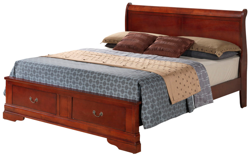 Upholstered Panel Sleigh Bed Design