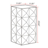 Side Table With 3D Embossed Pattern Design