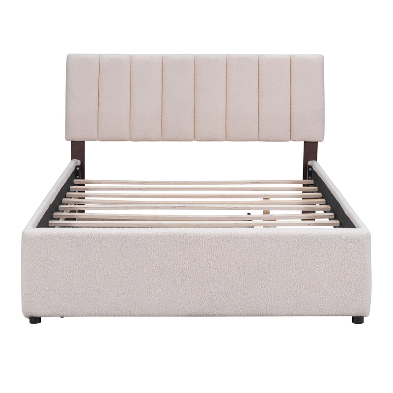 Upholstered Platform Bed With Trundle
