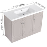 Contemporary Freestanding Bathroom Vanity With Resin Sink & Soft-Close Cabinet Doors