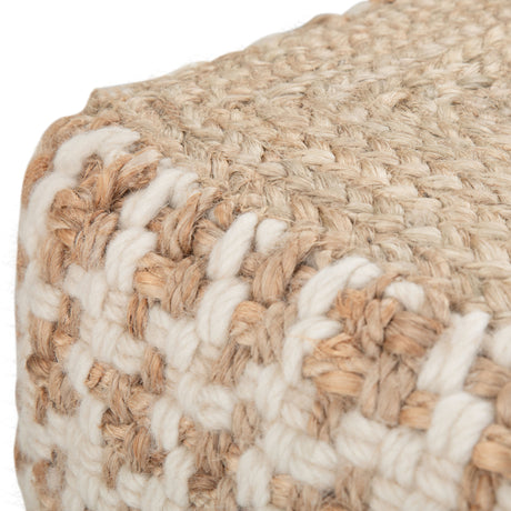 Cullen - Cube Pouf - Natural