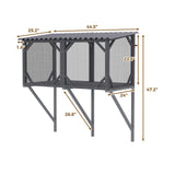 Premium Cat Window Box With Bug Proof Net For Large Indoor Cats Spruce Wood & Polyester - Antique Gray