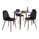 Clara Pebble - 5 Piece Mid-Century Modern Dining Set
