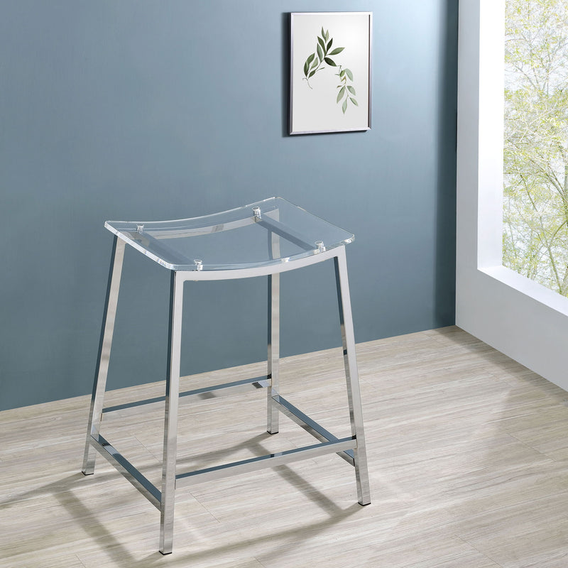 Staten - Backless Counter Stool (Set of 2) - Chrome