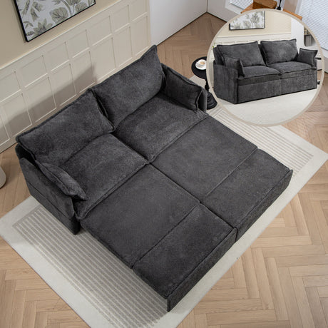 Pull Out Sofa Bed, Corduroy Convertible Sleeper Sofa Couch, Side Storage, And USB / C - Type Charging Ports Chair