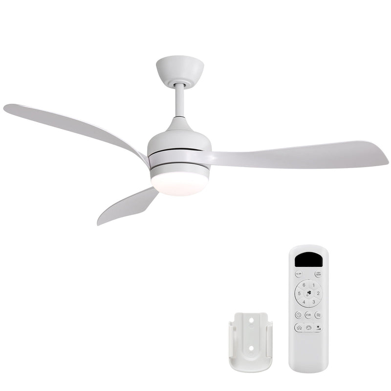 Ceiling Fan With 3 Blades, Remote Control, Reversible DC Motor, Noiseless Operation, 3 Downrods