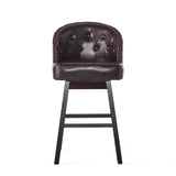 Mellifluous - 360 Degree Swivel Bar Stool With Stunning Nailhead Trim, (Set of 2)