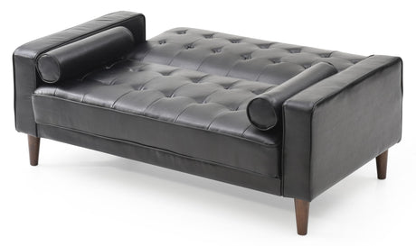 Loveseat Elegant With Versatile Bed Feature - Black