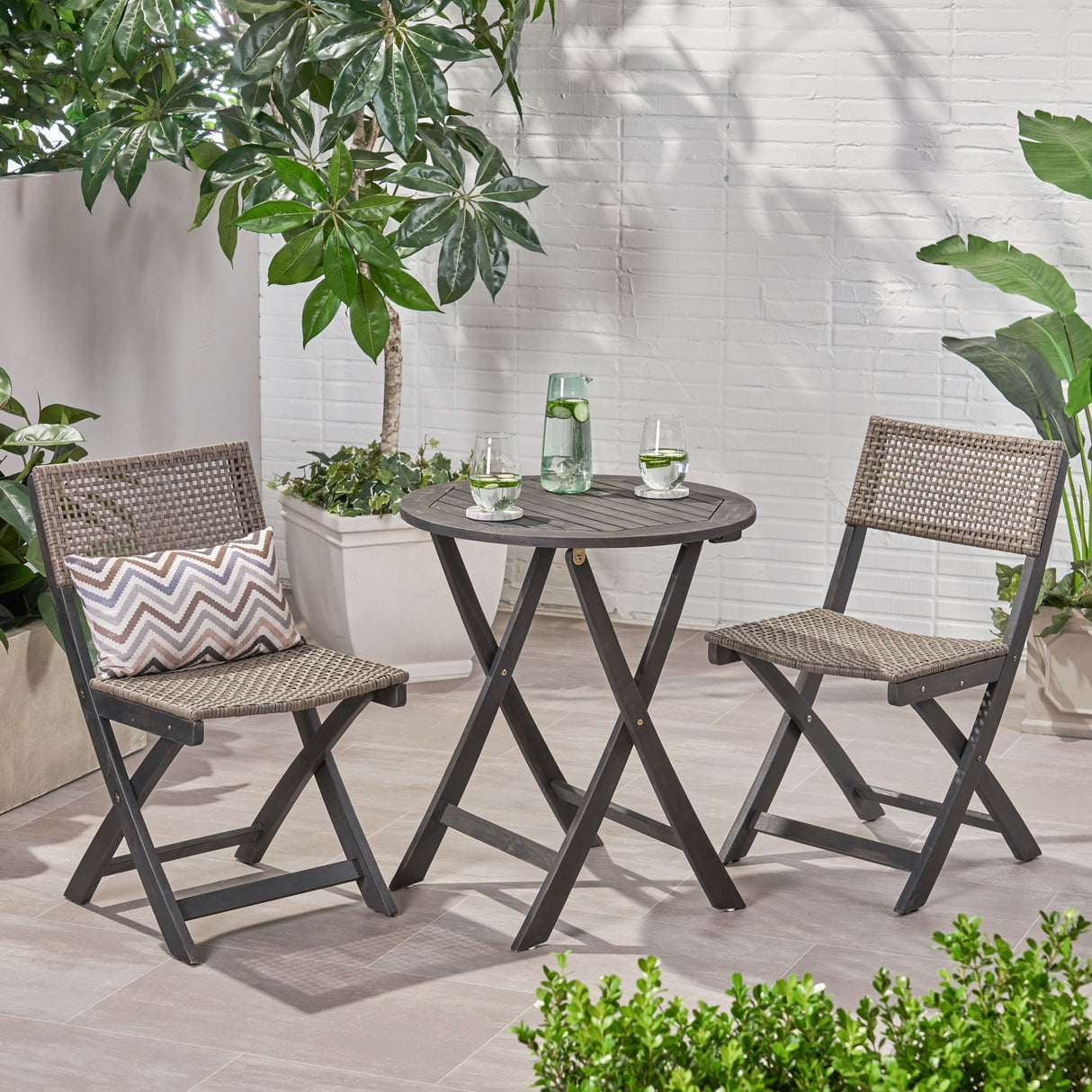 Evergreen - Outdoor Dining Set With Dining Table And 2 Chair