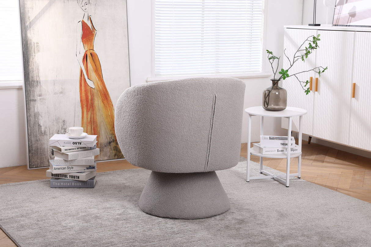 Swivel Accent Chair Armchair, Round Barrel Chair For Living Room Bedroom