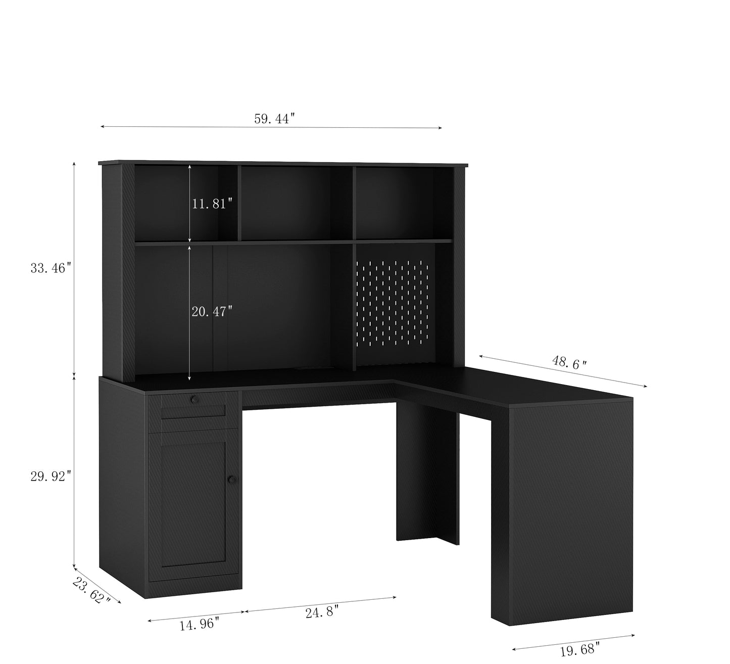 L Shaped Desk with Charger,Computer Desk with Drawers,Bookshelf & Hutch,Modern Corner Desk,Home Office Desk,L-Shaped Study Table Writing Desk,Corner Gaming Computer Desk with Storage