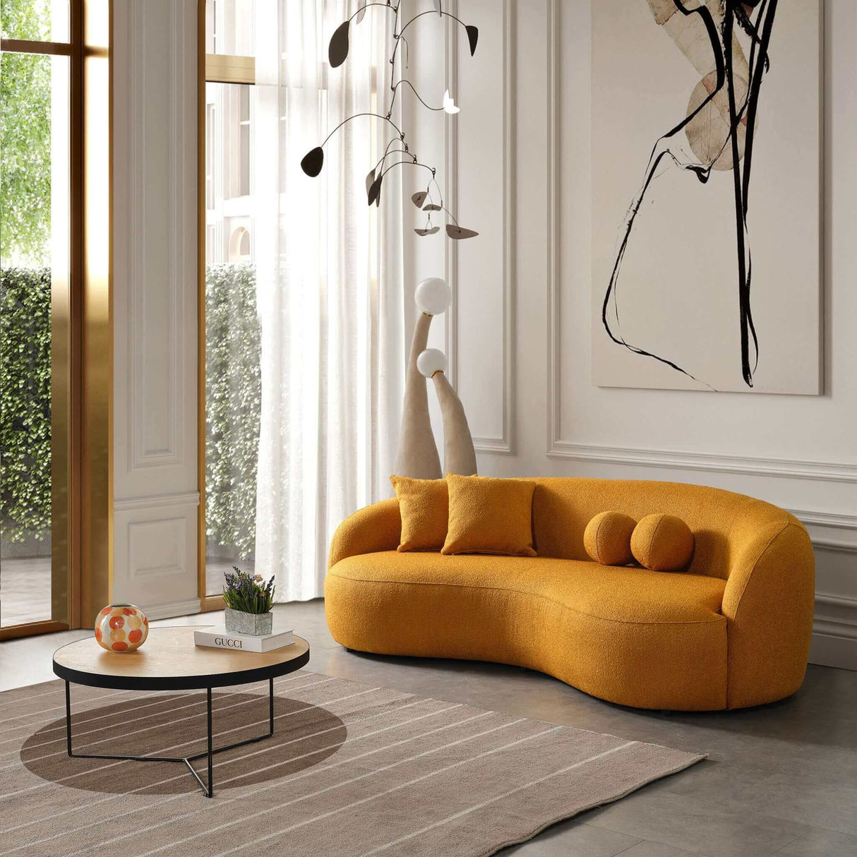 Drake - Japandi Style Curvy Boucle Sofa