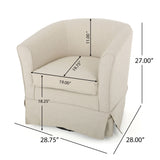 Glitter - Upholstered Swivel Chair With Loose Cover And Curved Back