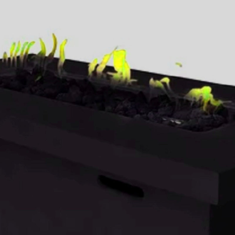 Reinforced Propane Outdoor Fire Pit Table Durable Construction - Charcoal