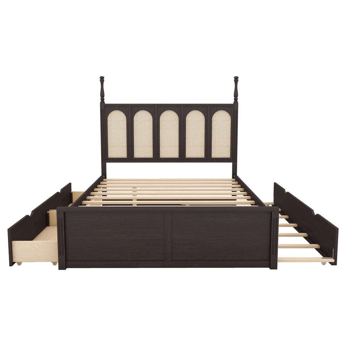Platform Bed With With 2 Big Drawers With Trundle