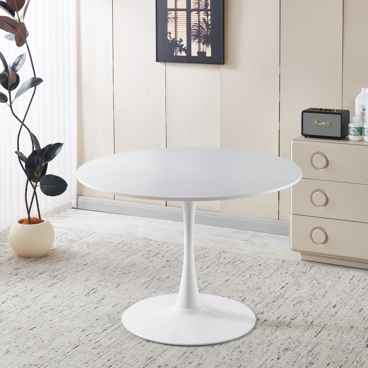 Tulip Dining Table For 4 - 6 People - White