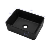 Sleek Ceramic Rectangular Vessel Bathroom Sink