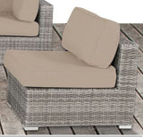 Seating Set With Cushions Handcrafted Wicker Design
