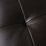 Mid-Century Tufted Leather Sectional With Reversible Chaise