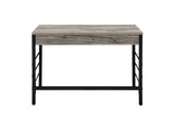Disho - Weathered Writing Desk With USB - Oak