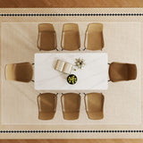 Rectangular Dining Table, Table For 8 Guests - Black / White