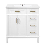 Modern Bathroom Vanity With Ceramic Sink, Soft Close Storage Cabinet