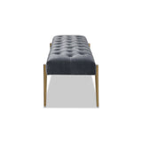 Aria - Upholstered Gold Accent Bench