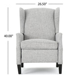Westeros Wing Back Fabric Upholstered Recliner