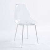 Transparent Plastic Seat Dining Chair (Set of 4)