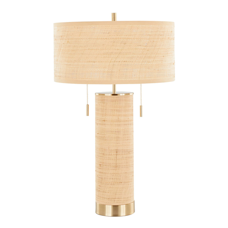 Cylinder - Rattan Contemporary Rattan Table Lamp